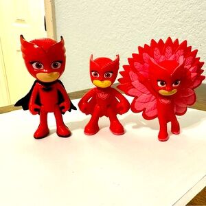 Set of 3 PJ Masks Owlette Action Figure